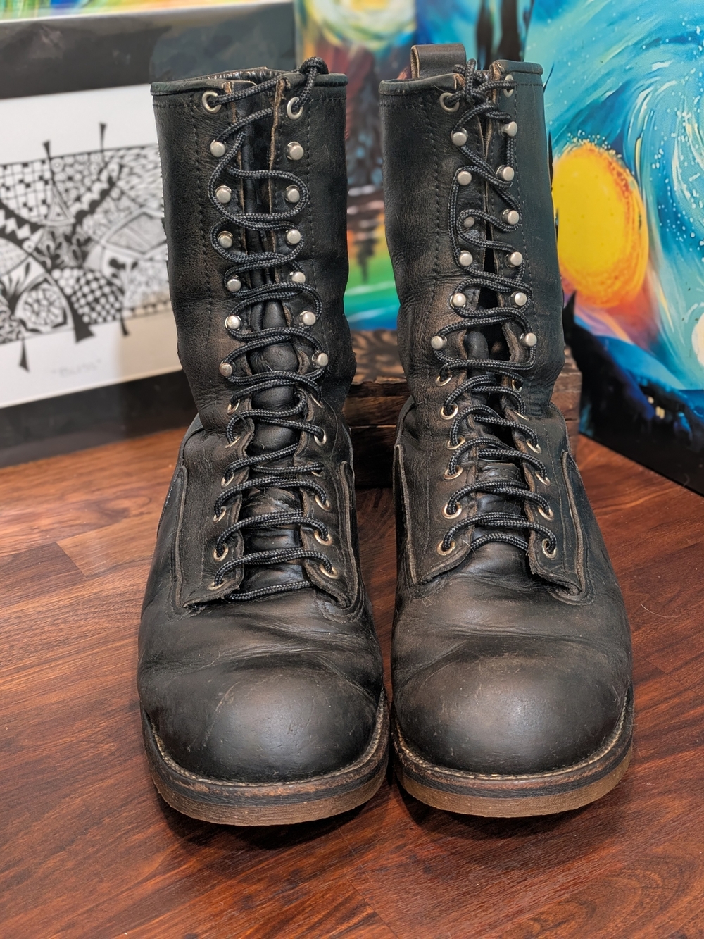 Vintage,1980's Linemen Red Wing Boots. Pristine Condition 919 11 E Own Vintage